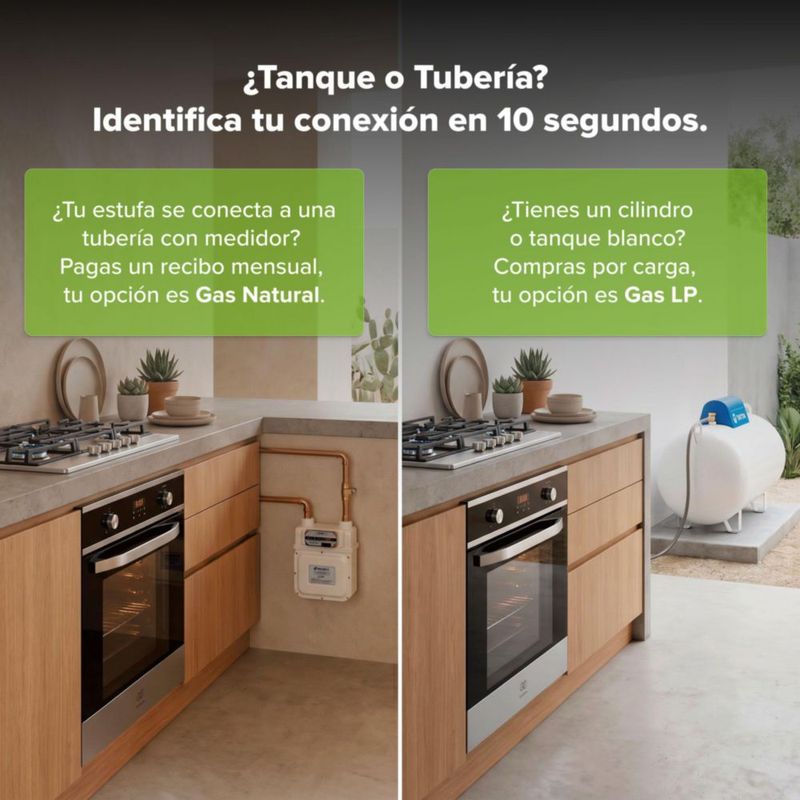 Horno empotrable de gas LP, 58 Litros, 5 modos de cocción AVERA HE01LP