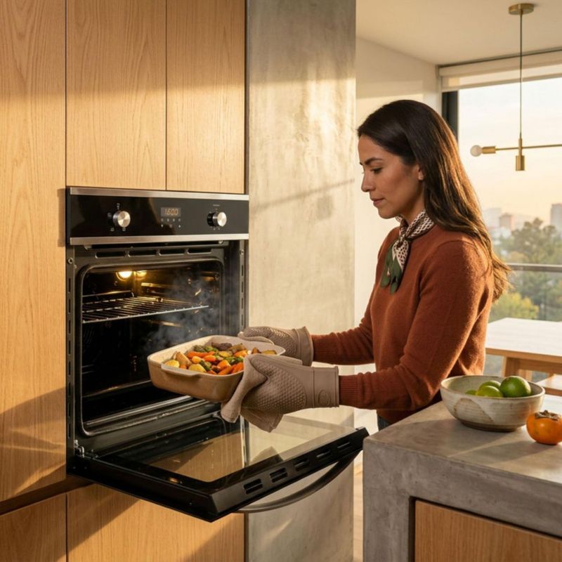 Horno empotrable de gas LP, 58 Litros, 5 modos de cocción AVERA HE01LP