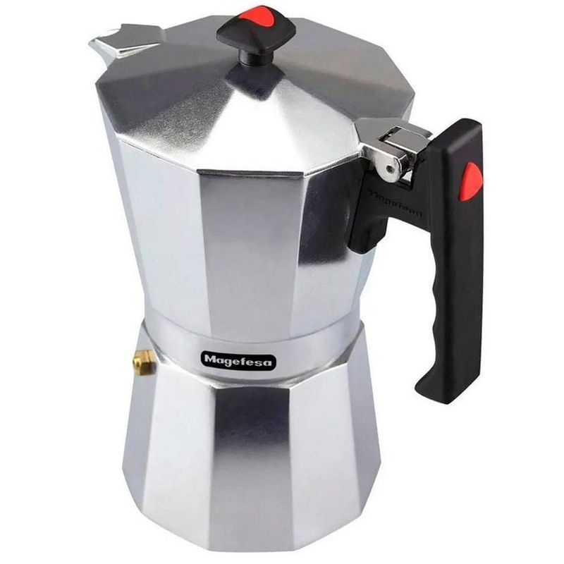Cafetera tetera italiana magefesa colombia 9 tazas plata