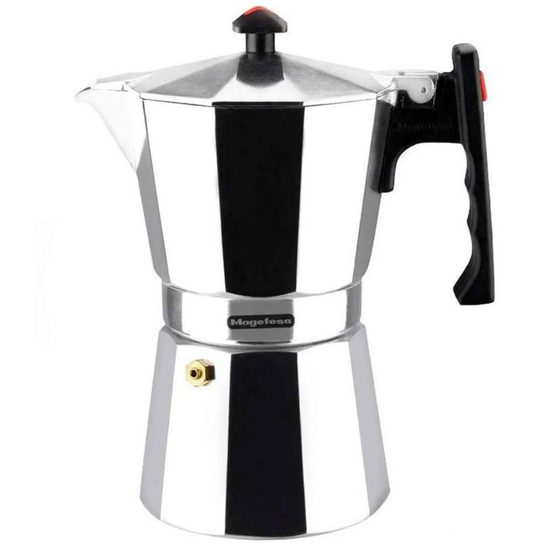Cafetera tetera italiana magefesa colombia 9 tazas plata