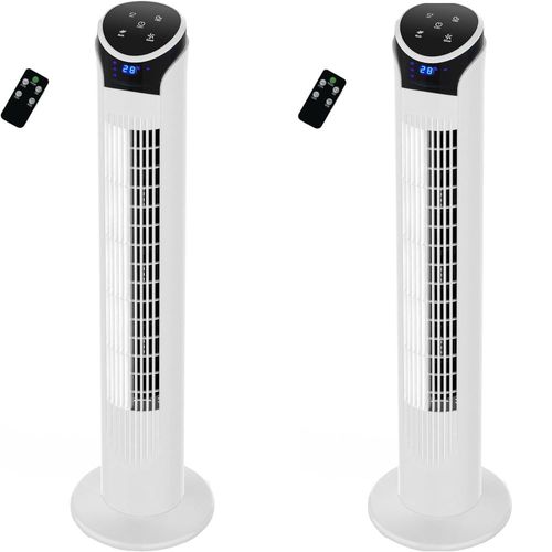 Combo 2 Ventiladores WIFI de Torre Inteligente Smart Digital 33