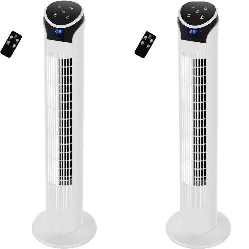 Combo 2 Ventiladores WIFI de Torre Inteligente Smart Digital 33