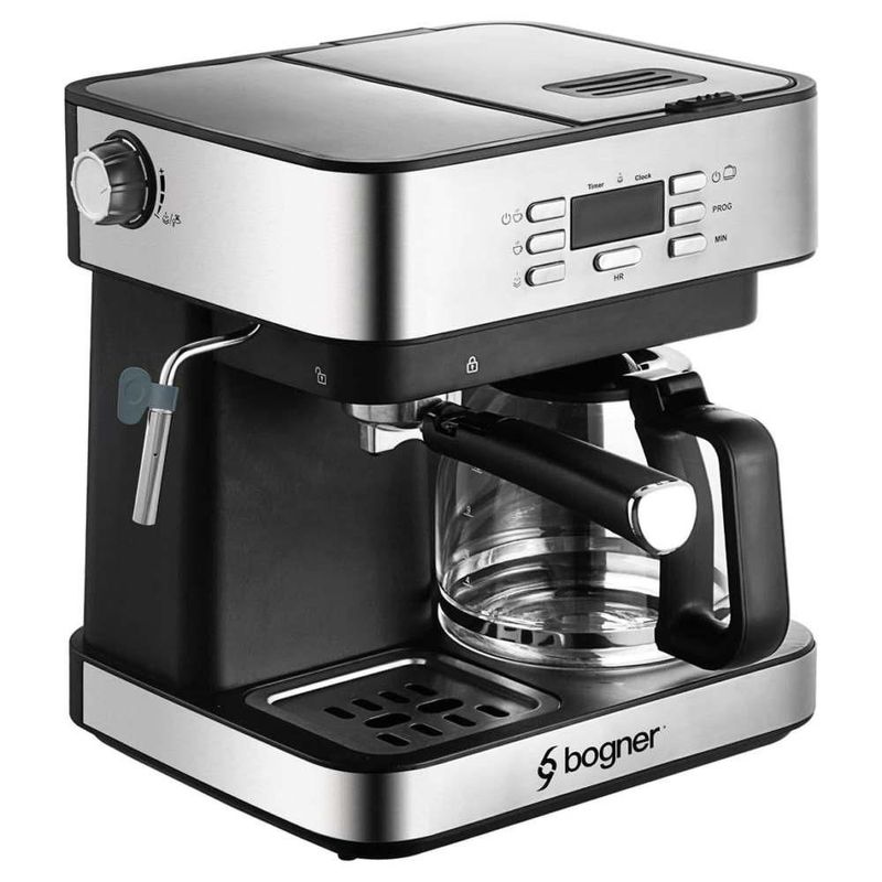 Cafetera 2 en 1 Espresso + Goteo 20 bdp 12 tazas Bogner BDECM02