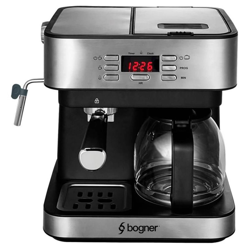Cafetera 2 en 1 Espresso + Goteo 20 bdp 12 tazas Bogner BDECM02
