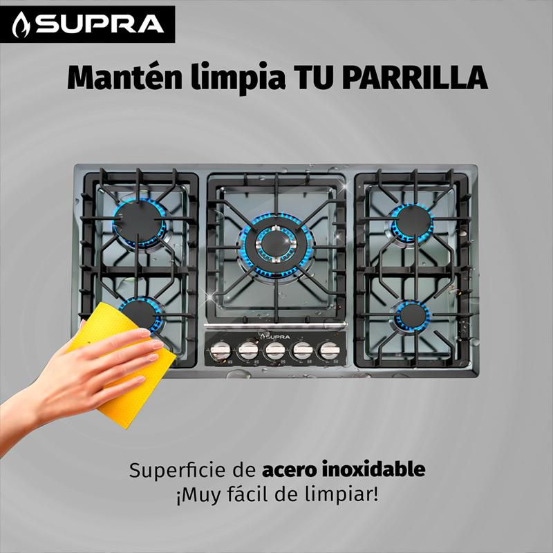 Parrilla Empotrable con 5 Quemadores Supra 5Q-EB-87