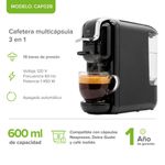 Cafetera multicápsulas y café molido 19 bares 600 ml AVERA CAF02B