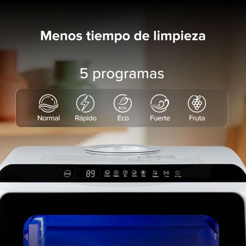Lavavajillas portátil de 5 L con 5 programas de lavado AVERA DW01