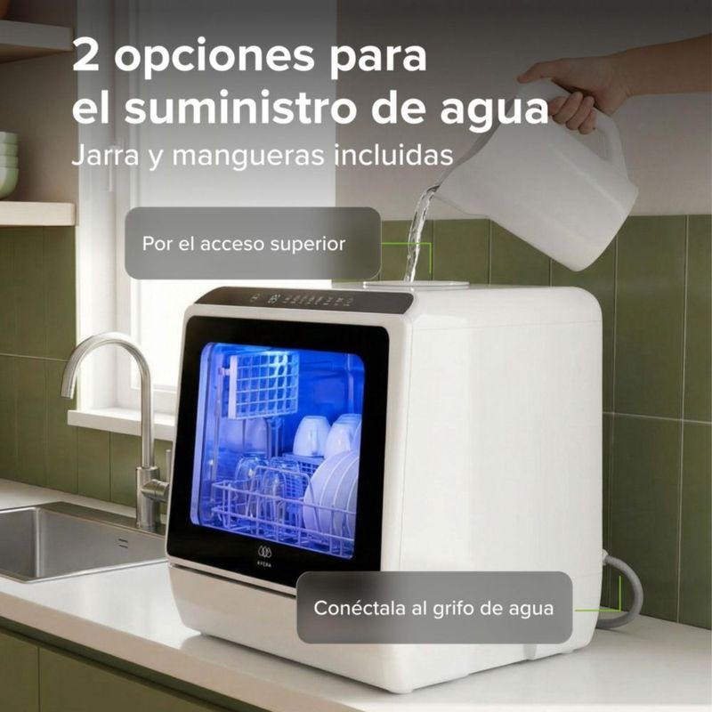 Lavavajillas portátil de 5 L con 5 programas de lavado AVERA DW01