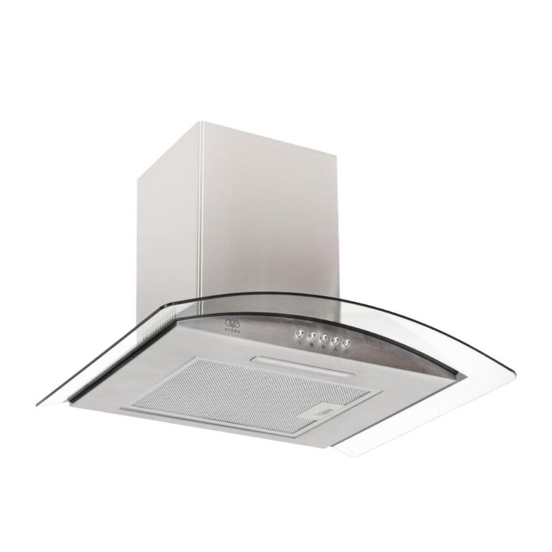 Campana Extractora 60cm Acero Inoxidable y Vidrio curvo Avera CEV60