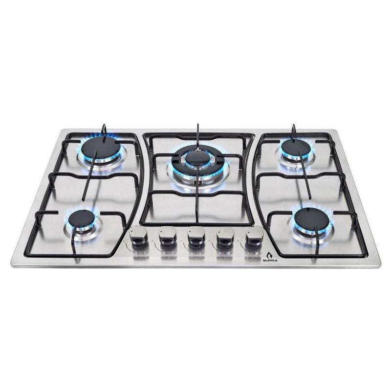 Parrilla empotrable SUPRA ZEGNA de 76 cm en acero inoxidable