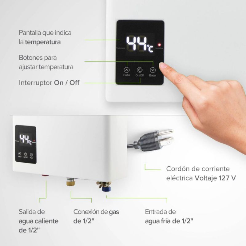 Calentador De Agua Modulante 4 Servicios Usa Gas LP AVERA CM24
