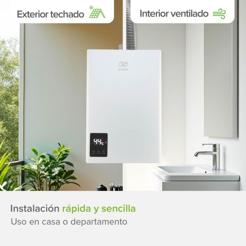 Calentador De Agua Modulante 4 Servicios Usa Gas LP AVERA CM24