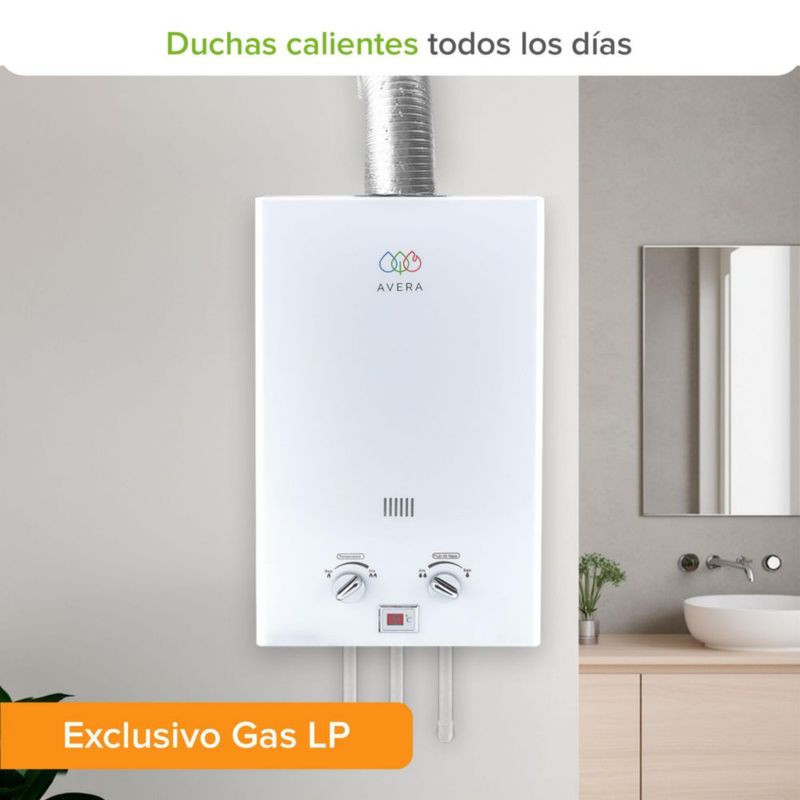 Calentador De Agua Para 3.5 Servicios Usa Gas LP AVERA C16L