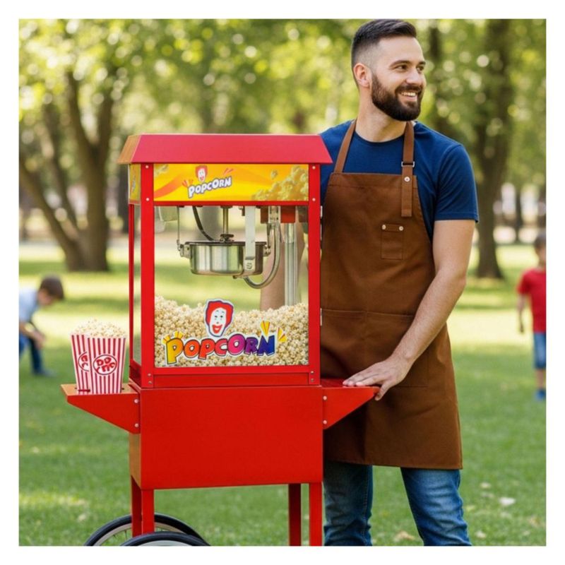 Maquina Palomitas 8 Oz Carrito Comercial 11200W Palomera Profesional