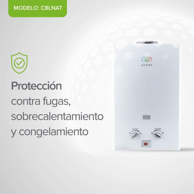 Calentador De Agua 1.5 Servicios Usa Gas Natural AVERA C8LNAT