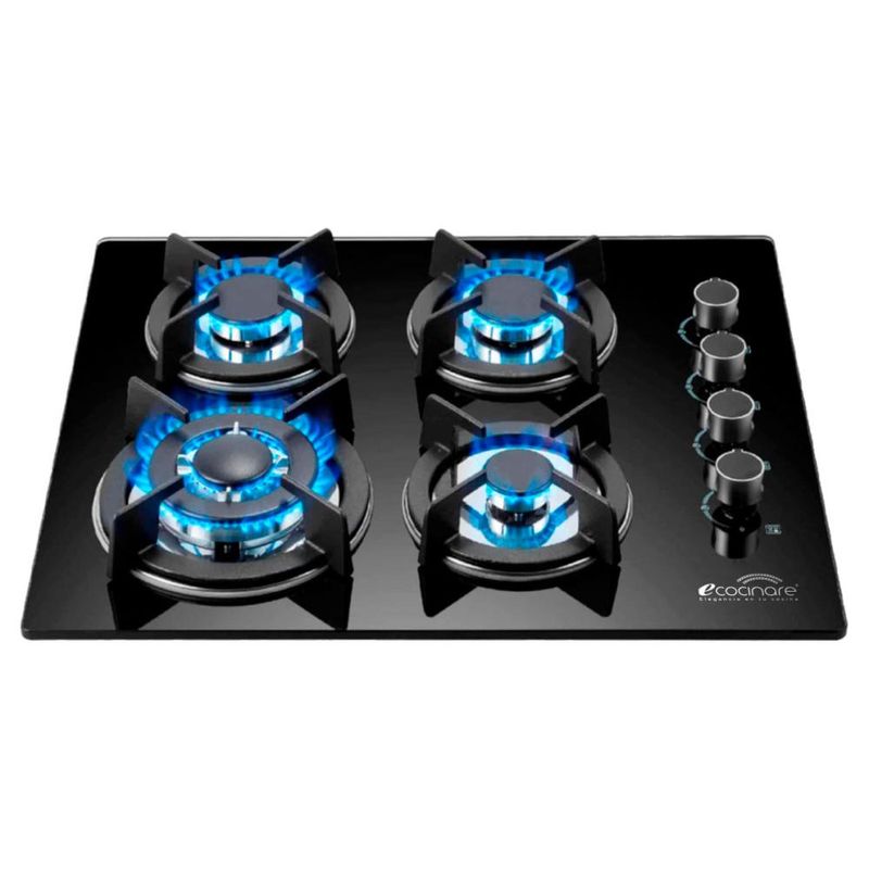 Parrilla Gas 4 Quemadores Vidrio Templado