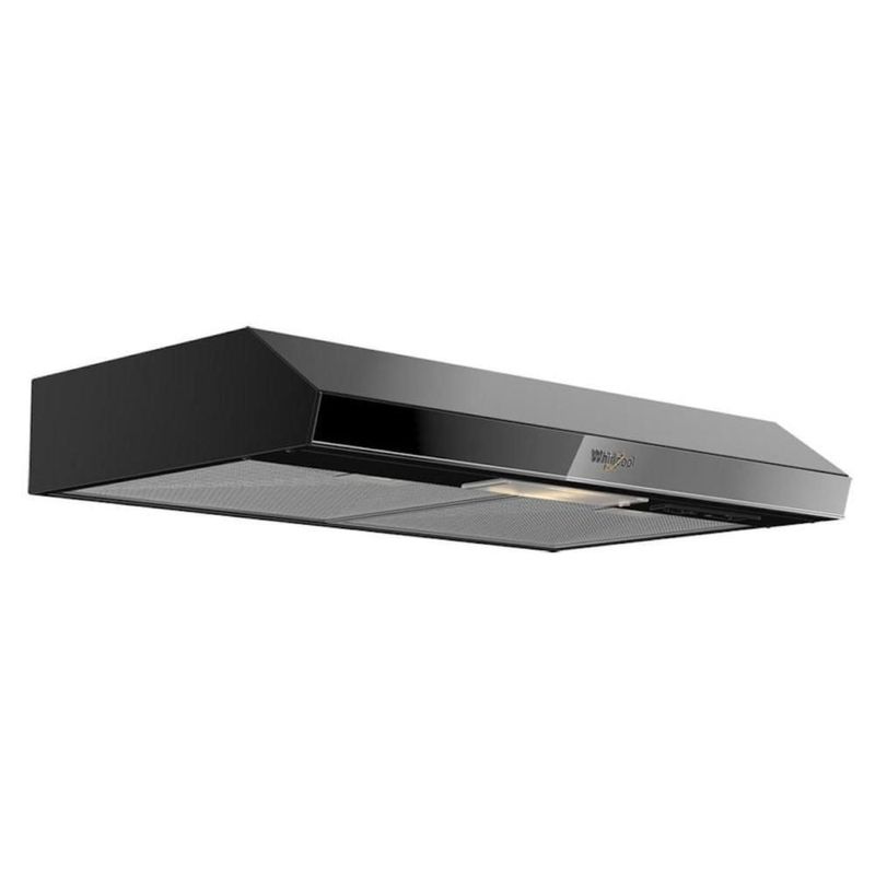 Campana Bajo Alacena Whirlpool WH7610B 76 Cm Acero Inoxidable Negro