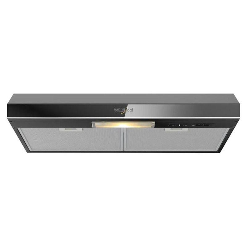 Campana Bajo Alacena Whirlpool WH7610B 76 Cm Acero Inoxidable Negro