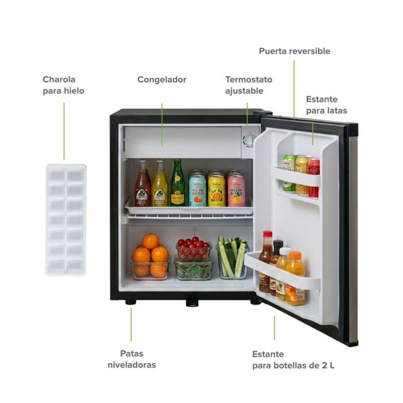 Frigobar 1.6 pies 45 Litros, puerta reversible con llave AVERA FB01