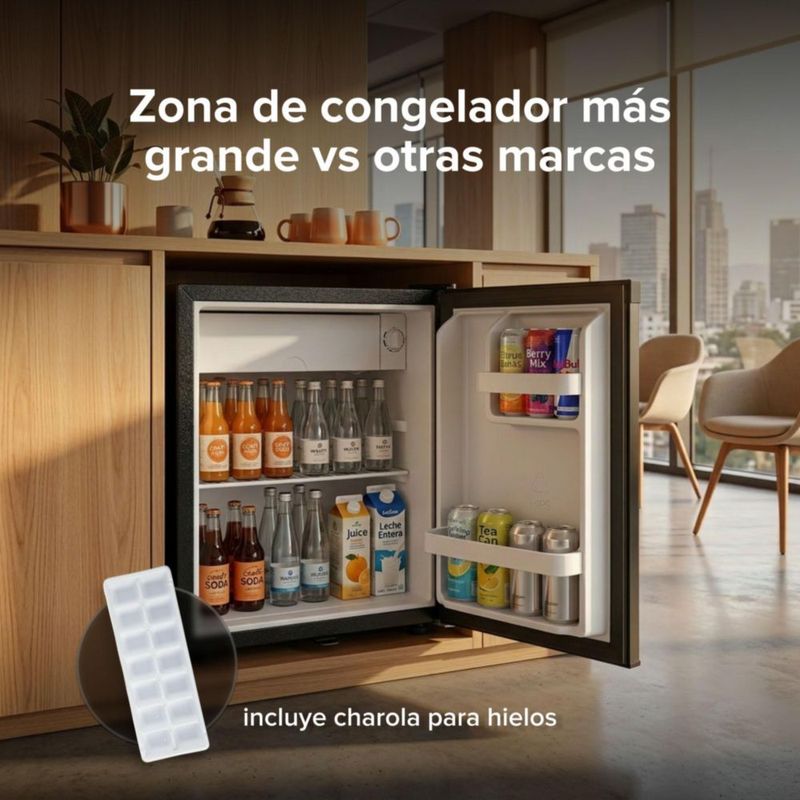 Frigobar 1.6 pies 45 Litros, puerta reversible con llave AVERA FB01
