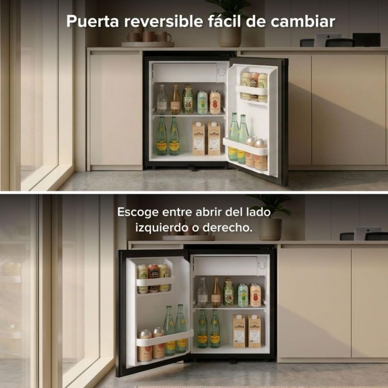 Frigobar 1.6 pies 45 Litros, puerta reversible con llave AVERA FB01