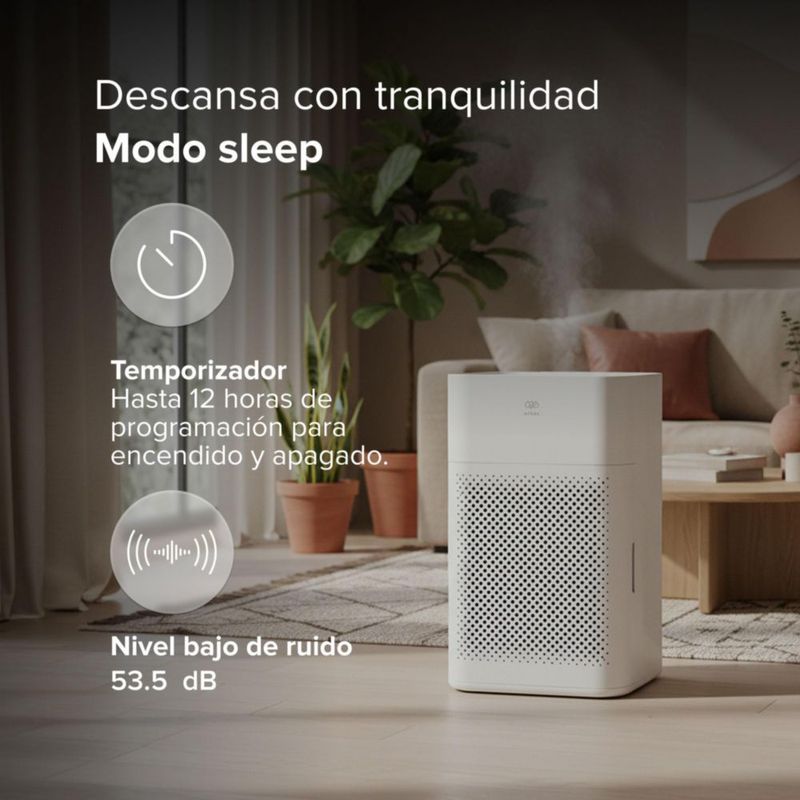 Purificador de aire y humidificador evaporativo CARD 110 Para Alergias y Pelo de Mascota Avera PHEPA04