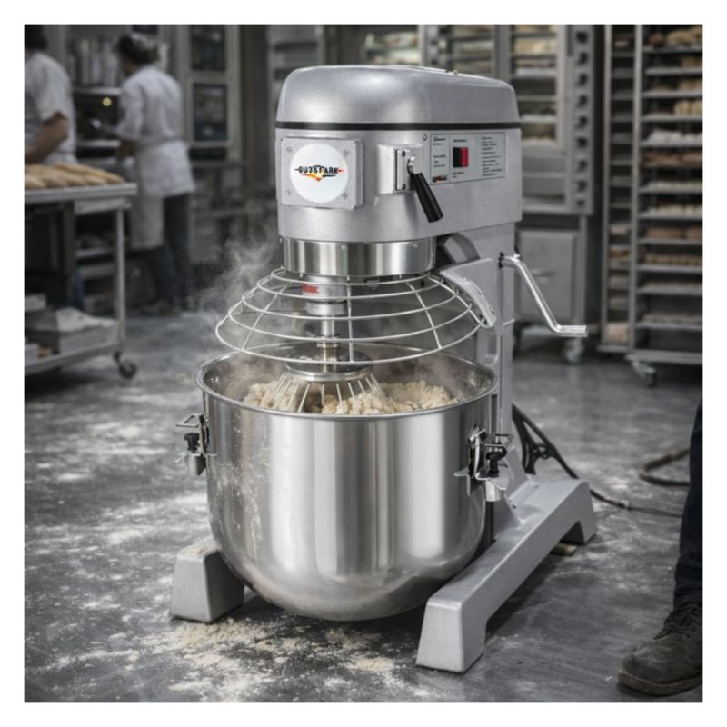 Batidora Industrial Planetaria 30 Litros Acero Inoxidable 1500W Amasadora Mezcladora 3 Velocidades