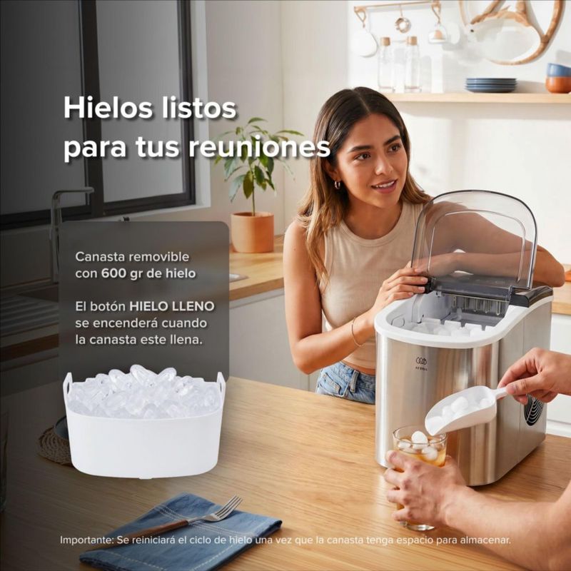 Máquina para hacer hielo tipo bala 1 tamaño hasta 12 Kg al día AVERA MH01