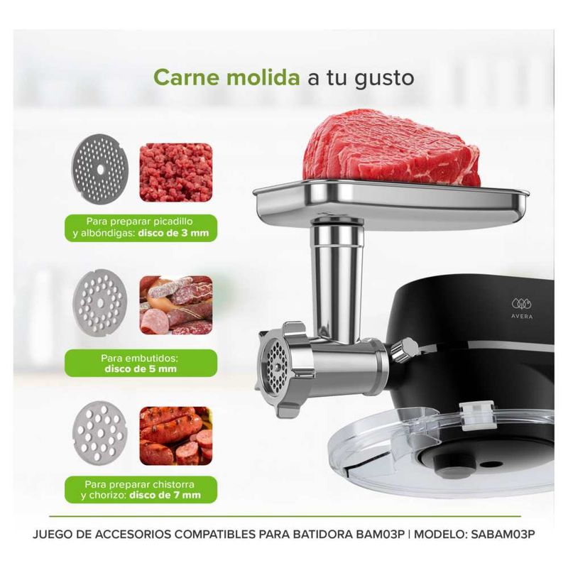 Juego De Accesorios Compatibles Para Batidora SABAM03P Avera