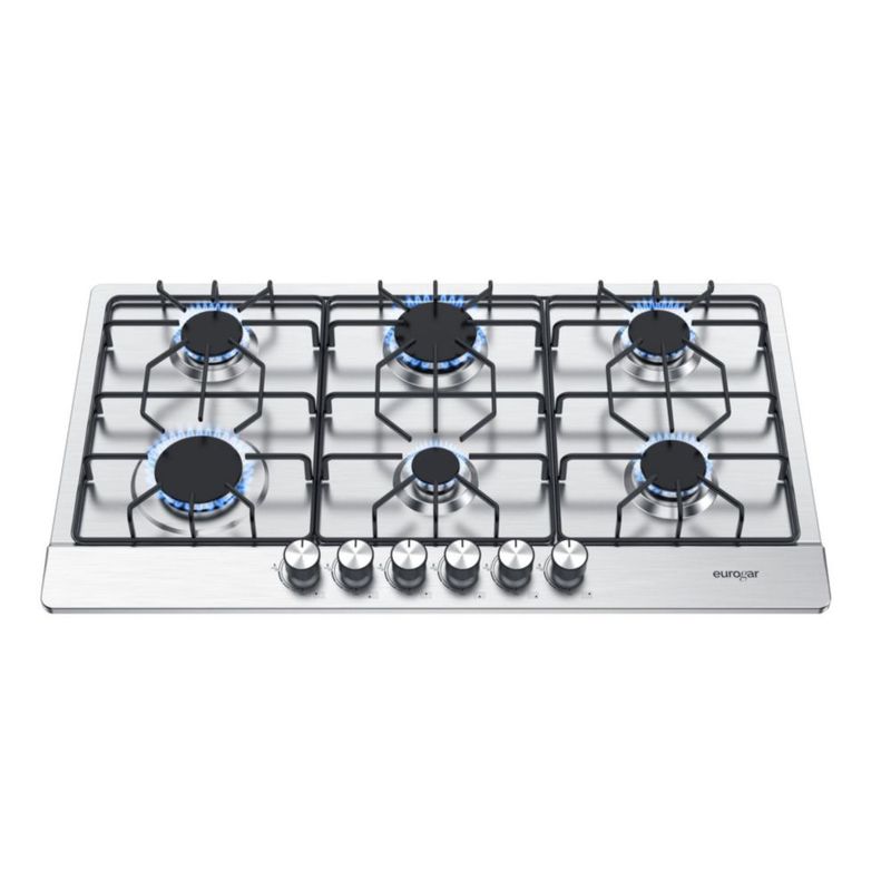 Parrilla de gas 6 quemadores 86 cm Acero Inoxidable EUROGAR EU6AI