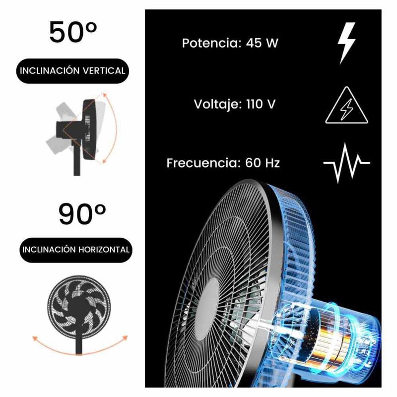 Ventilador 2 en 1 Piso 15 Aspas de 16