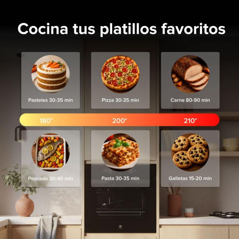 Horno eléctrico empotrable 67 L 11 funciones 220 V 3220 W AVERA HEL03P