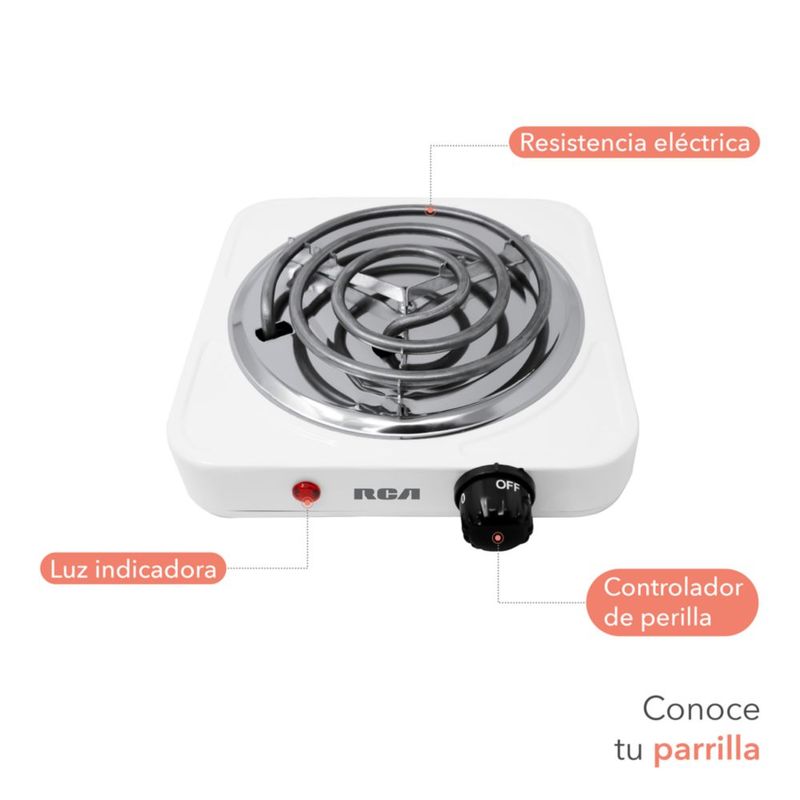 RCA Parrilla Eléctrica de Espiral RC1000A