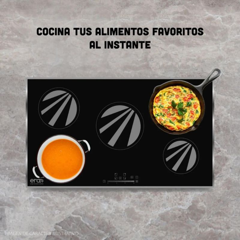 Parrilla de Inducción ERA 5 Quemadores 90 cm