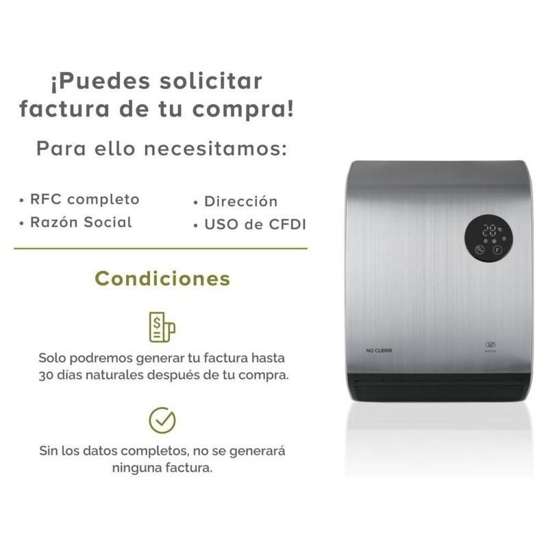 Calentador Calefactor Electrico De Pared Wifi Avera CAL02P