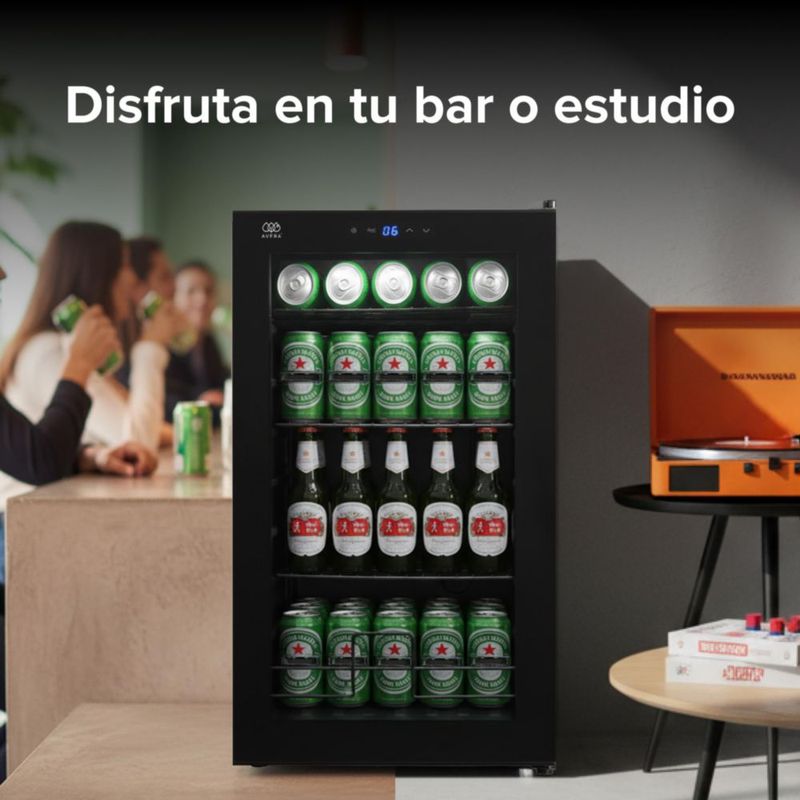 Enfriador de bebidas 75 latas temperatura ajustable 3 a 18°C EBC75