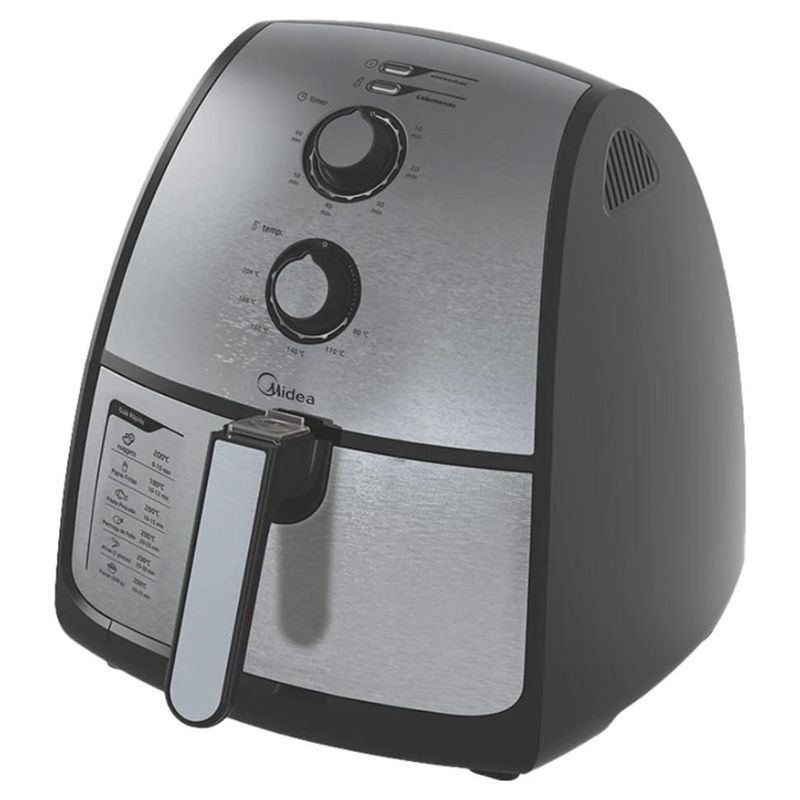 Freidora de Aire Eléctrica 4L Midea MAF4N2SDSS Acero Inoxidable