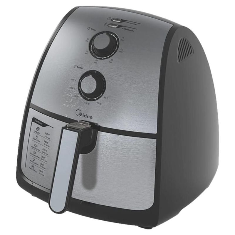 Freidora de Aire Eléctrica 4L Midea MAF4N2SDSS Acero Inoxidable