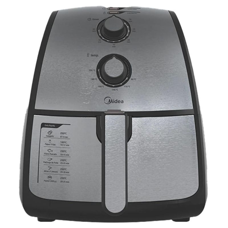 Freidora de Aire Eléctrica 4L Midea MAF4N2SDSS Acero Inoxidable