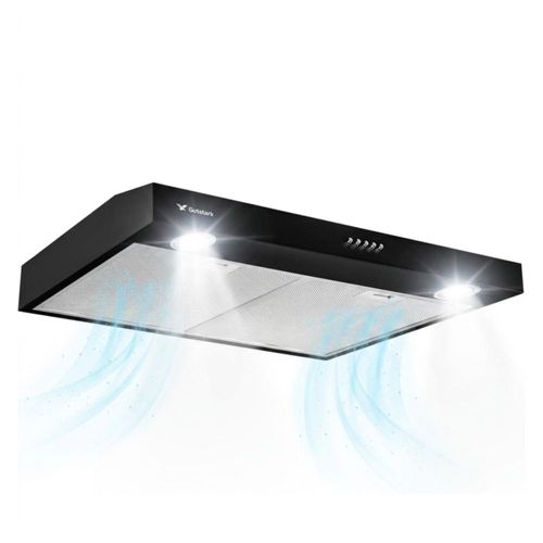 Campana Extractora para Cocina de 76 Cm Gabinete Estructura de Acero Inoxidable Luz LED Gutstark