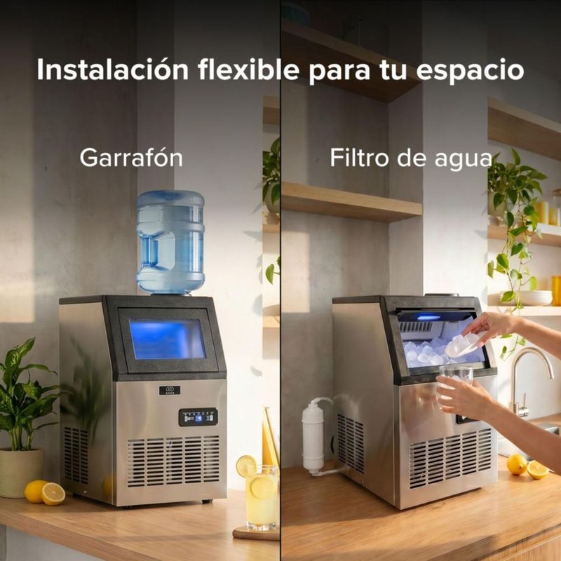 Máquina de hielo producción de 45Kg por día, depósito de 11 Kg AVERA MH45K