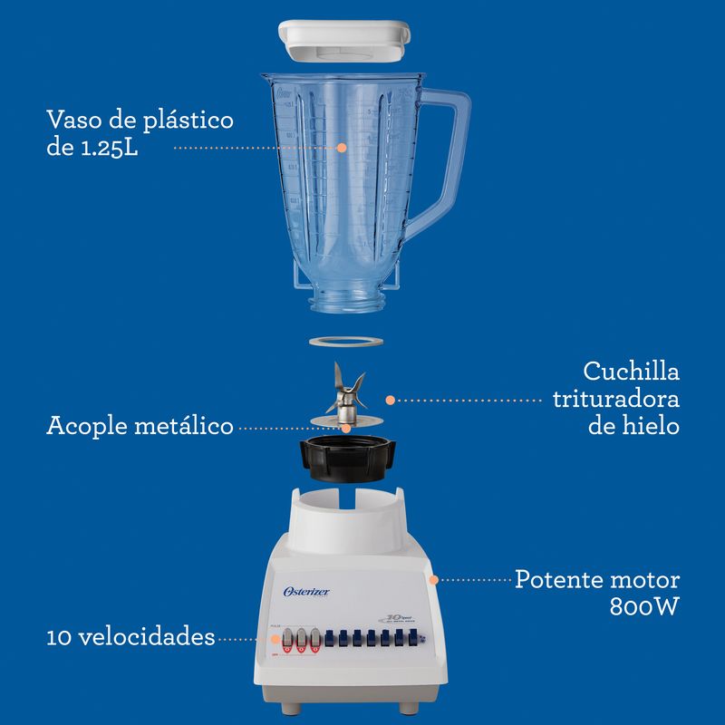 Licuadora Oster MOD. BLST4108-013 Blanco