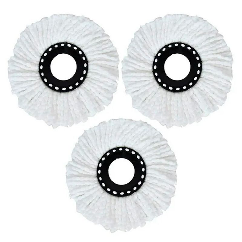 Pack 3 repuestos de Mop de microfibra Brandtrendy para cubeta con exprimidor giratorio