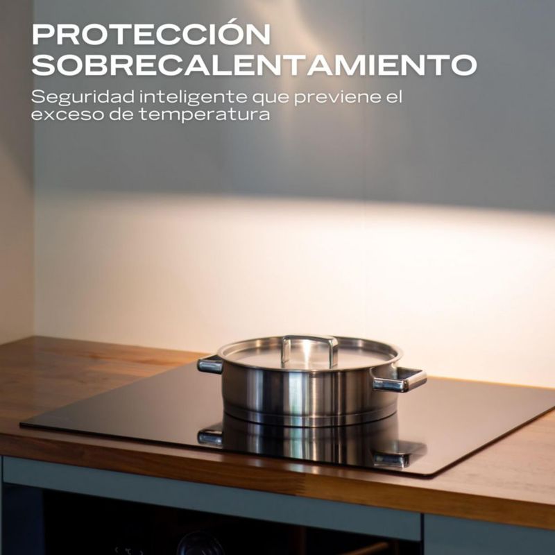 FLINE | Parrilla de Inducción Magnética Empotrable 4 Quemadores 4500W 110v | Belfast  4