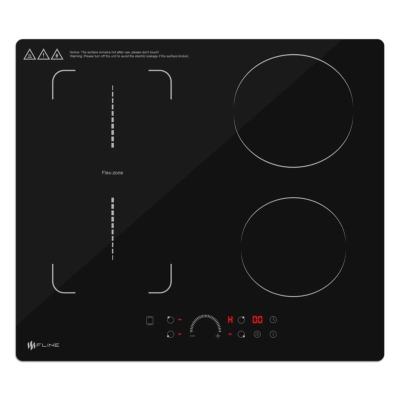 FLINE | Parrilla de Inducción Magnética Empotrable 4 Quemadores 4500W 110v | Belfast  4