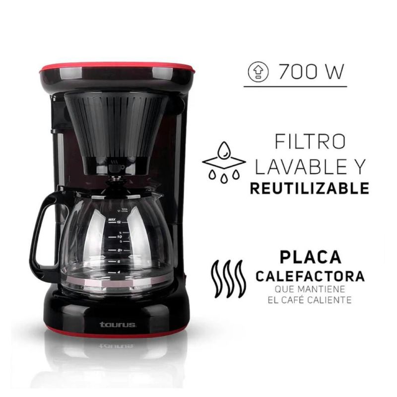 Cafetera Taurus Mod. VELVET 12 tazas