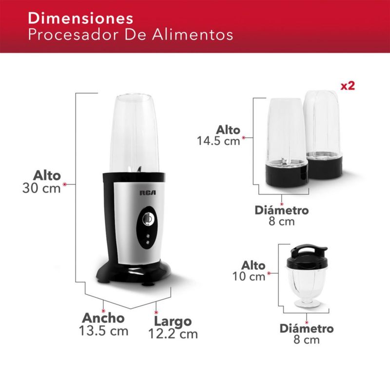 RCA Procesador de Alimentos RC-3199, RCA, Procesador de Alimentos, RC-3199 Procesador, Alimentos, preparar, cocina, licuar, moler, triturar, mezclar