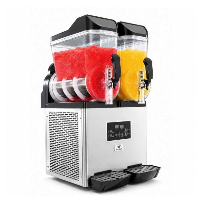 Maquina Para Frappe Smoothies Raspados con Doble Tanque Capacidad de 30 Litros Industrial Gutstark