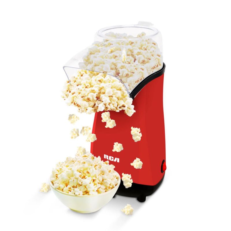 RCA Palomitero RC-1025, Tapa Medidora Incluida, Funciona con Aire Caliente, Capacidad de 70 gr, Luz Indicadora, Ideal para Fiestas y Cine en Casa