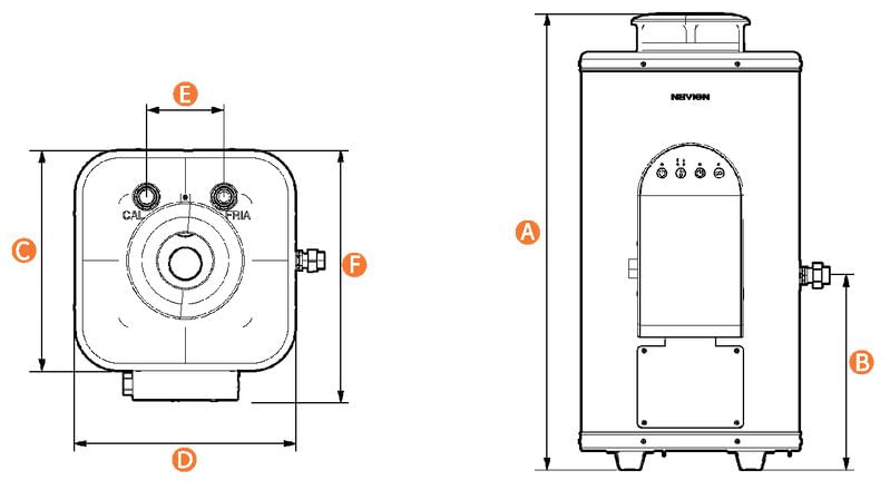 Calentador de agua de rapida recuperacion 9 litros min 1 servicio y medio Gas Natural